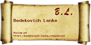 Bedekovich Lenke névjegykártya